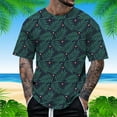 thumbnail image 2 of Big and Tall Shirts for Men Short Sleeved Tropical Style Print T Shirt Summer Mens Slim Fit T Shirts Log Sleeve for Men Graphic Shirt Pack Mens Medium Large V Neck XL, 2 of 4