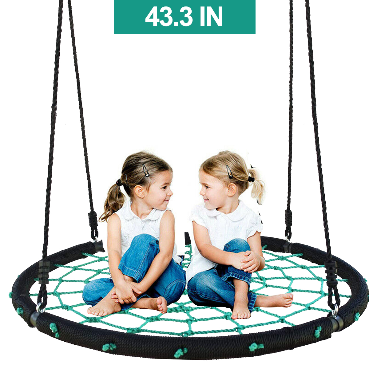 Warmounts 43'' Outdoor Spider  Swing for Tree, 330 Lb Weight 5 Kids
