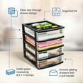 thumbnail image 4 of Gracious Living 4 Drawer Desktop Storage w/ Organizer Lid, Black (3 Pack), 4 of 8