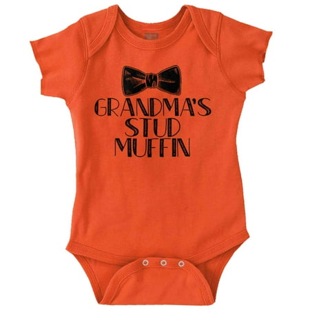 

Grandma s Stud Muffin Cute Bow Tie Bodysuit Jumper Boys Infant Baby Brisco Brands 12M