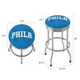 thumbnail image 2 of Trademark Gameroom Philadelphia 76ers Fade Chrome Ribbed Barstool, 2 of 5
