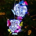 thumbnail image 2 of Luz solar colgante, luz solar colgante Mariposa Mariposa Luces solares de jardín Mariposas LED Linterna solar de metal creada magistralmente, 2 of 8