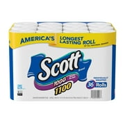 Scott 1100 Unscented Bath Tissue, 36 Rolls, 36 x 1100