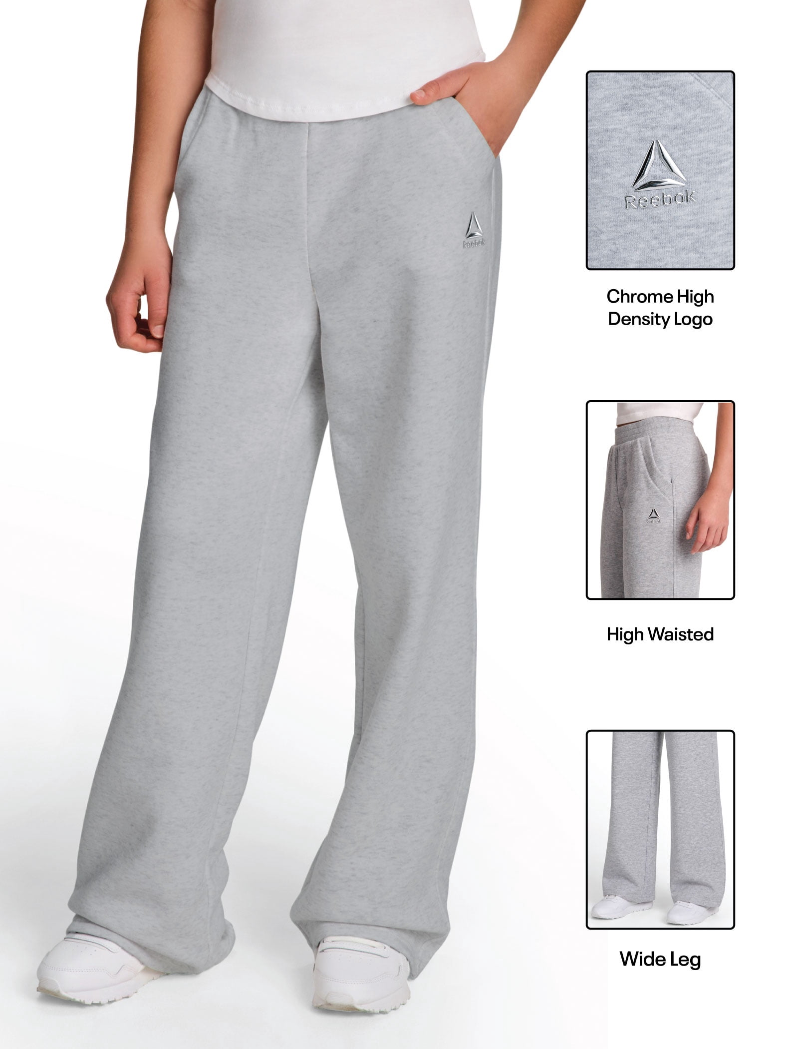 Reebok Girl's Game Day Fleece High Waisted Puddle Pant, Sizes 4-18