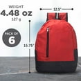 thumbnail image 5 of 6 Quick Zip Backpacks Set - Polyester, Unique features, Front Pocket, Vibrant - Red, 5 of 5