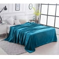 thumbnail image 4 of Soft Blanket Solid Color Coral Fleece Plush Microfiber Blanket, 4 of 5