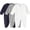 Navy, variant on Fengactive Infant Baby Boys Girls 3 PCS Spring Summer Ribbed Footed Jumpsuit V Neck Full Snap Long Sleeve Soft Stretchy Newborn Sleep Romper Set