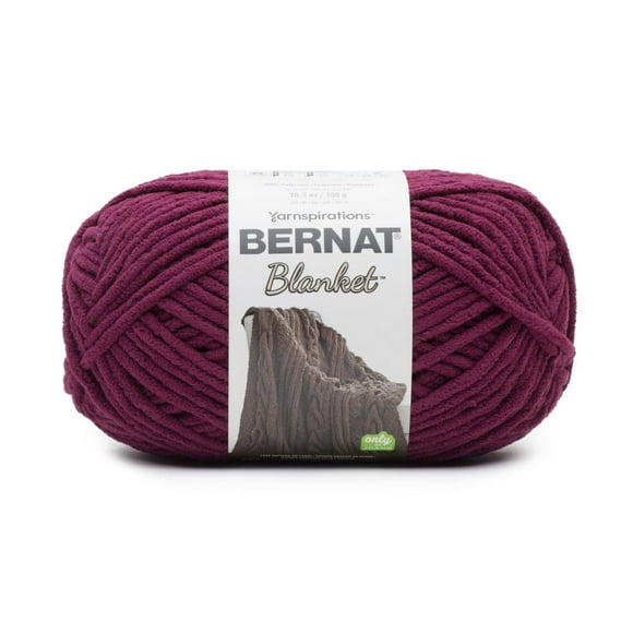 Bernat® Blanket™ #6 Super Bulky Polyester Yarn, Burgundy Plum 10.5oz/300g, 220 Yards