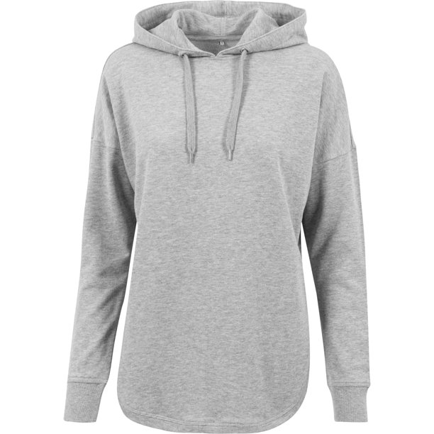 Build Your Brand - Sudadera estilo oversized para mujer (Gris)