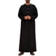 thumbnail image 2 of Ceisia Men Moroccan Style Long Sleeve Round Gift Neck Embroidered Buckle Casual Muslim Robe, 2 of 9