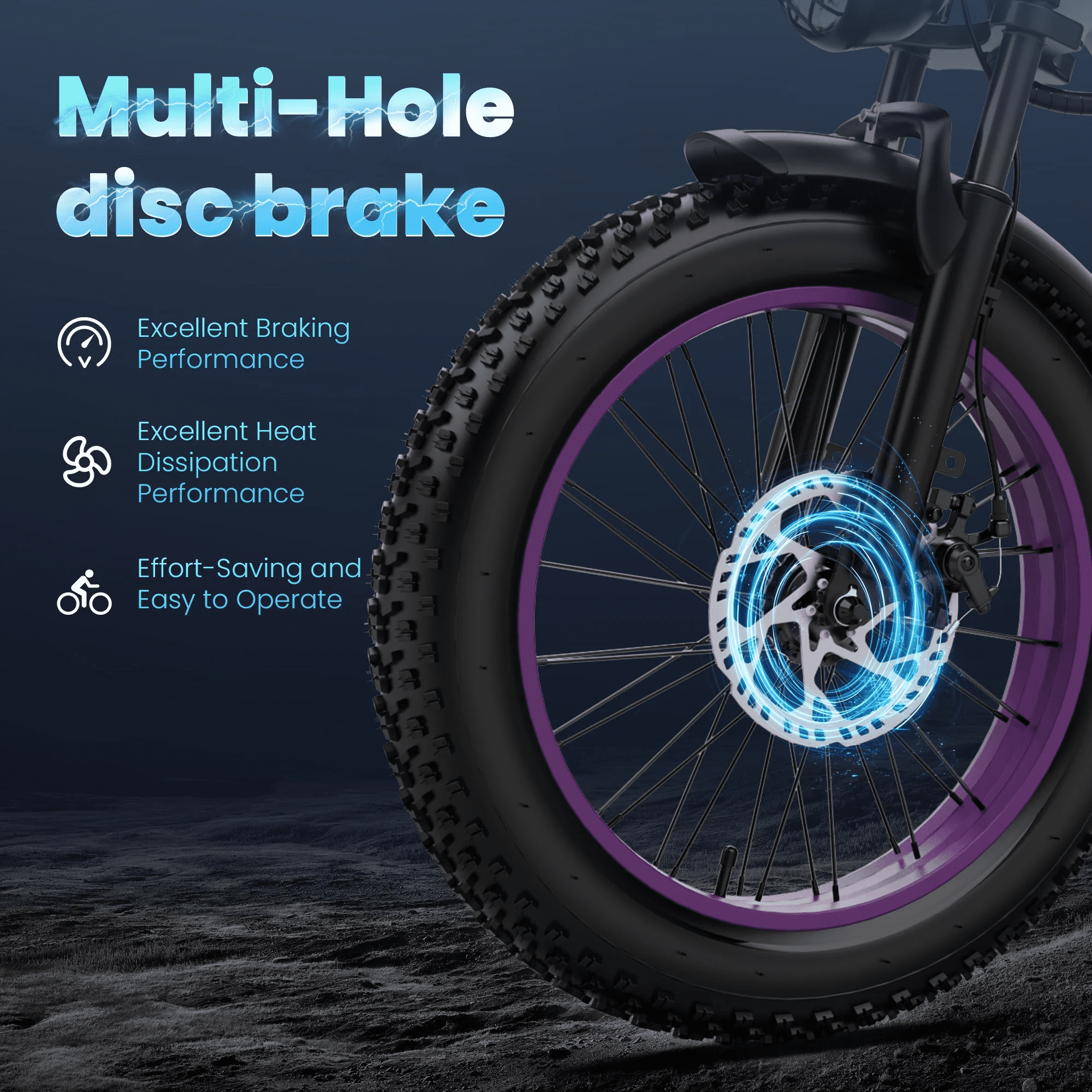 SUNTIBYE G60 Fat Tire Electric Mountain Bike for Adults 20", 1500W 7-Speed Off-road Ebike, 30MPH & 70Miles, 48V 20Ah UL2849