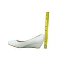 thumbnail image 2 of Fisher-8 Women's Slip On Patent Round Toe Low Wedge Heel Pump Shoes ( Silver, 7 ), 2 of 3