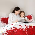 thumbnail image 5 of Homewish 3D Heart Print Queen Comforter Set,Romantic Valentines Day Bedding Sets,Red White Bedding Comforter Set For Men Women,Ultra Soft Home Decor Reversible,3pcs, 5 of 8