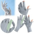 thumbnail image 2 of Mens Women Driving Gloves Summer UV Sun Protection Gloves Non-Slip Touchscreen Ice-Silk Sunblock Gloves for Cycling Riding, 2 of 4