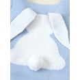 thumbnail image 6 of Cenuakty Baby's Knitted Sling Romper, Contrast Color Cute Cartoon Rabbit Pattern Sleeveless Infant Boy Girl Playsuit, 6 of 7