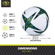 Athletic Works Size 4 Soccer Ball, Blue
