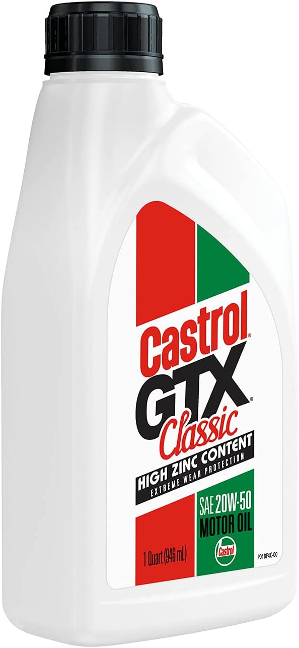 Castrol GTX Classic 20W-50 Conventional Motor Oil, 1 Quart, Case of 6