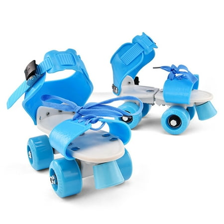 

Gecheer Adjustable Size Roller Skates Double Row Skates Skating Shoes Double Wheels Skates for Beginners Girls Boys