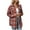Brick Red, variant on Flannel Shirt Women Plaid Shirts Button Down Long Sleeve Oversized Cotton Fitted Boyfriend Casual Blouse Tops (Dark Green, XL)