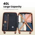 thumbnail image 5 of Smicure Carry On Luggage Set 5 Piece with Spinner Wheel, Hardside Lightweight Suitcase with Duffel Bag and Travel Essentials, Beige, 5 of 8