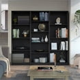 thumbnail image 2 of FM FURNITURE Pinedale 3 Piece Living Room Set Black Engineered Wood, 2 of 6