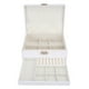 thumbnail image 4 of Caja de almacenamiento de joyas de madera blanca, gran capacidad, 2 capas, múltiples compartimentos, Estuche De Viaje portátil de cuero PU para joyería, 4 of 10