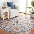 thumbnail image 2 of SAFAVIEH Astoria Mordikai Oriental Area Rug, Beige/Blue, 6'7" x 6'7" Round, 2 of 8