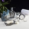 thumbnail image 2 of Locco Decor Bathroom Vanity Accessory 4 Pieces Gray Acrylic Modern Design Tumbler, Soap Dispenser, Soap Dish, Toothbrush Holder, 2 of 4
