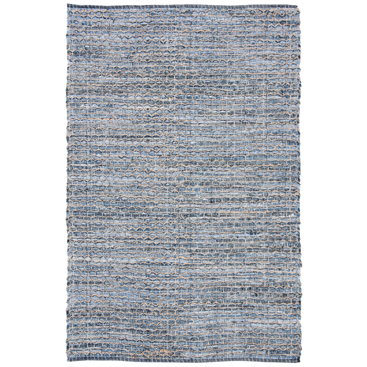 SAFAVIEH Montauk Jamaar Braided Trellis Runner Rug, Blue, 2'3" x 7'