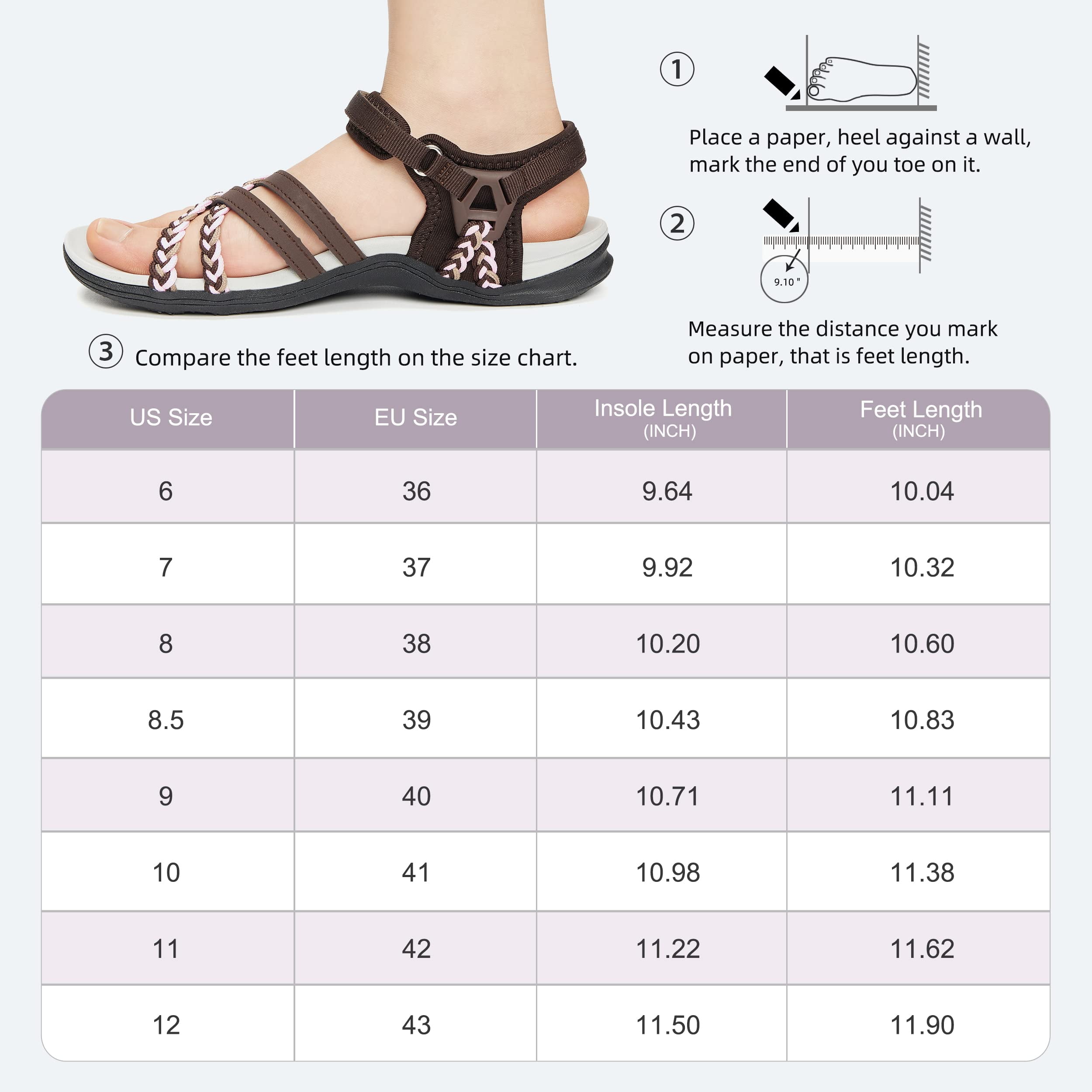Walking sandals shop size 5