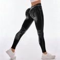 thumbnail image 2 of FRSASU Jeggings for Women Tummy Control High Waisted Stretchy Jeans Scrunch Butt Lifting Leggings Skinny Yoga Pants Black, 2 of 5