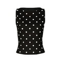 thumbnail image 6 of Tank Tops for Women Camisole Fashion Polka Print Round Neck Soft Comfortable Wear Blouse Tee Shirt Cute Cami Undershirt, 6 of 7