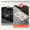 thumbnail image 5 of Holloyiver Kitchen Drawer Organizer, White Plastic Utensil Organizer, Silverware Flatware Organizer for Drawer, Cutlery Organizer Tray for Kitchen, Drawer Storage Bins for Makeup, Bathroom, 5 of 8