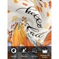 thumbnail image 7 of Orange Pumpkin Gnomes Fall Cloth Napkins Set of 6 Reusable Dinner Napkins, Branches Leaves Thanksgiving Botanical Cocktail Napkin Washable Table Napkins for Wedding/Holiday Party/Baby Shower 20"x20", 7 of 7