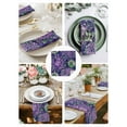 thumbnail image 4 of Purple Green Flowers Cloth Napkins Washable Set of 1, Watercolor Vintage Botanical Reusable Dinner Table Napkins Cloth Bulk for Weddings Kitchen Restaurants Hotel Events Parties 20 x 20 Inch, 4 of 9