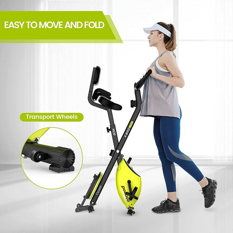 Cycool Exercise Bicycle Comfortable Folding Magnetic Resistance Indoor Cycle with Comfy Seats Walmart