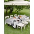 thumbnail image 2 of Rectangle Outdoor Tablecloth With Umbrella Hole And Zipper– Snowman Christmas Waterproof Patio Table Cover for Party, Picnic, Backyard, 54"x80" , Gray Winter Snow Scenery, 2 of 8