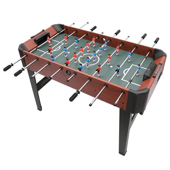 Interactive Foosball Table for 1v1 or 2v2, High-Quality Plastic and Steel, Includes Ball Storage Box, Scoreboard, and Stable Anti-Slip Base
