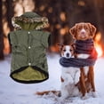thumbnail image 2 of Conjunto cálido de algodón para perros y gatos pequeños, talla L, lindo abrigo de invierno con gorro y bolsillo, 2 of 8