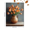 thumbnail image 3 of Qisvanset 12x16 Inch Vintage Jug Tulip Canvas Wall Art, Cottagecore Spring Floral Farmhouse Kitchen Decor, 3 of 8