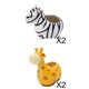 thumbnail image 1 of 4 Uds. De Macetas Suculentas De Animales Bonitos, Macetas Para Bonsái CUTICAT Bonito jarrón de resina., 1 of 8