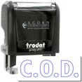 thumbnail image 1 of Self-Inking COD Stamp With Outline Text, Trodat Printy 4911, Press and Print Stamping, Impression Size 5/8" x 1-1/2", Up to 10,000 Impressions - Blue Ink, 1 of 10
