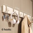 thumbnail image 3 of Gancho invisible para puerta de baño detrás del gancho para ropa plegable percha plegable para ropa, 3 of 11