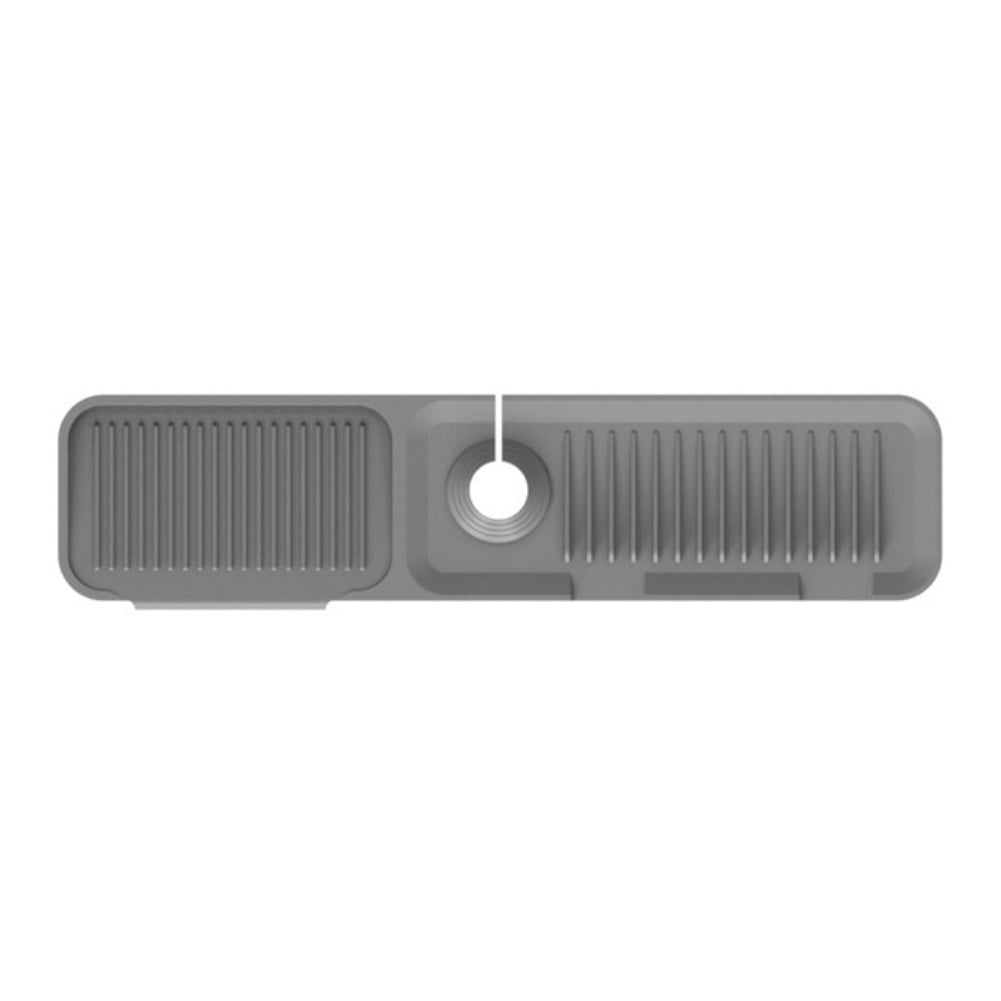 24 Inch Silicone Faucet Handle Drip Catcher Tray, Kitchen Sink Splash Guard Mat for Shower