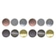 thumbnail image 1 of 12 piezas broches de disco de pasador perfecl bandeja redonda de bisel de cobre 25 mm, 1 of 8