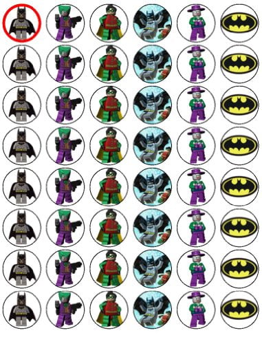 48 lego batman edible cupcake image toppers walmart com