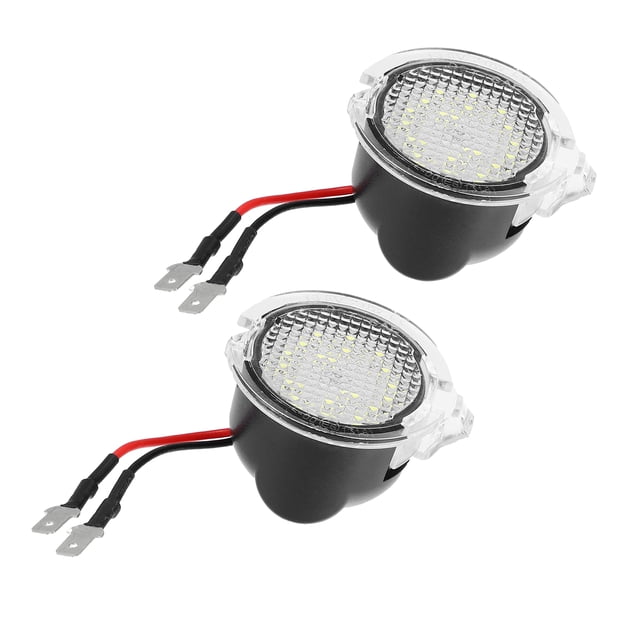 Luz de espejo lateral para Ford F150 Explorer Accesorios 3f1z13b375aa Car Truck Puddle Lámparas LED Conjuntos Piezas exteriores Luz blanca ABS Negro 2 piezas