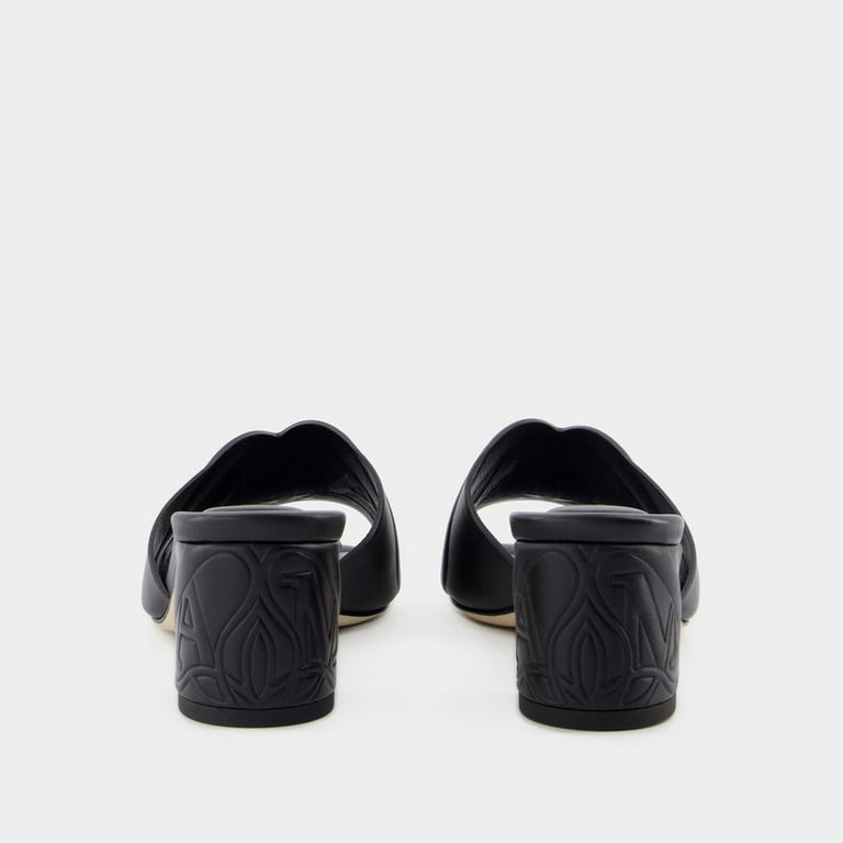 【関税込み】Seal Heeled Sandals - Alexander McQueen - Leathe Alexander Mcqueen Seal Heeled Sandals - Leather - Black