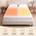 thumbnail image 2 of Vccoem Heated Mattress Pad Queen Size, Dual Zone Electric Bed Warmer with 9 Heat Settings & 4 Timer Options, Machine Washable, White, 2 of 11