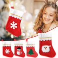 thumbnail image 3 of 1PC Christmas Hanging Stockings, Red Non-woven Xmas Stocking, Fireplace Hanging Stocking, Applique Christmas Gift Socks, Christmas Stocking, Stockings Christmas, Mini Christmas Stockings Bulk,Red, 3 of 6